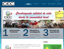 Tablet Screenshot of corporacioncec.cl